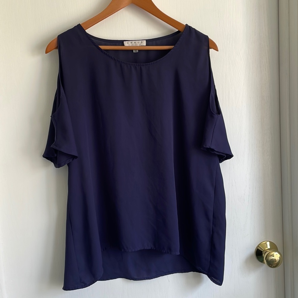 Chaus New York Open Shoulder Blouse